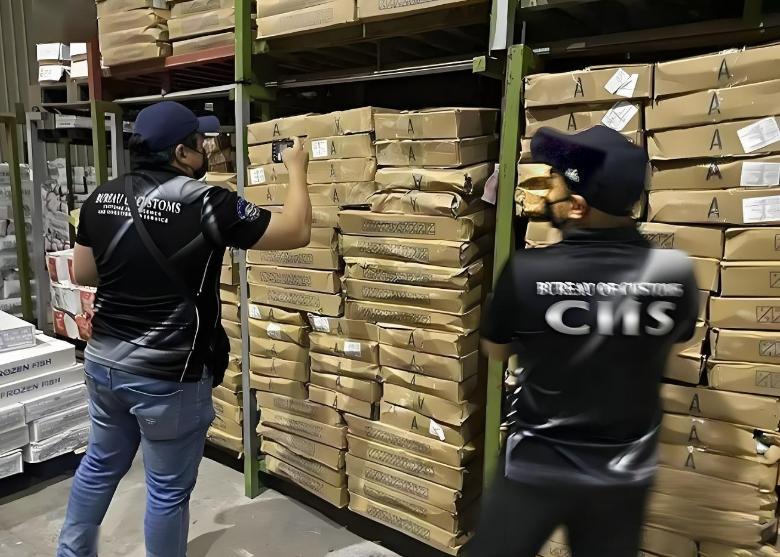 菲律宾海关截获3000箱走私香烟